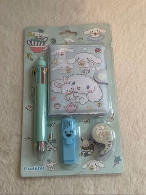 Cinnamoroll Kids Stationery Set - Mint & Light Blue